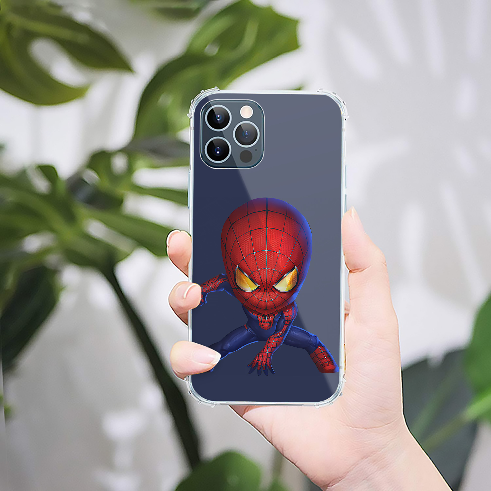 （画像用） Spider Man スパイダーマン 【iPhone 12シリーズ対応】透明スマホケース（クリアソフトケース）